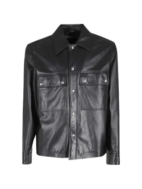 Department 5 leather shirt-jacket