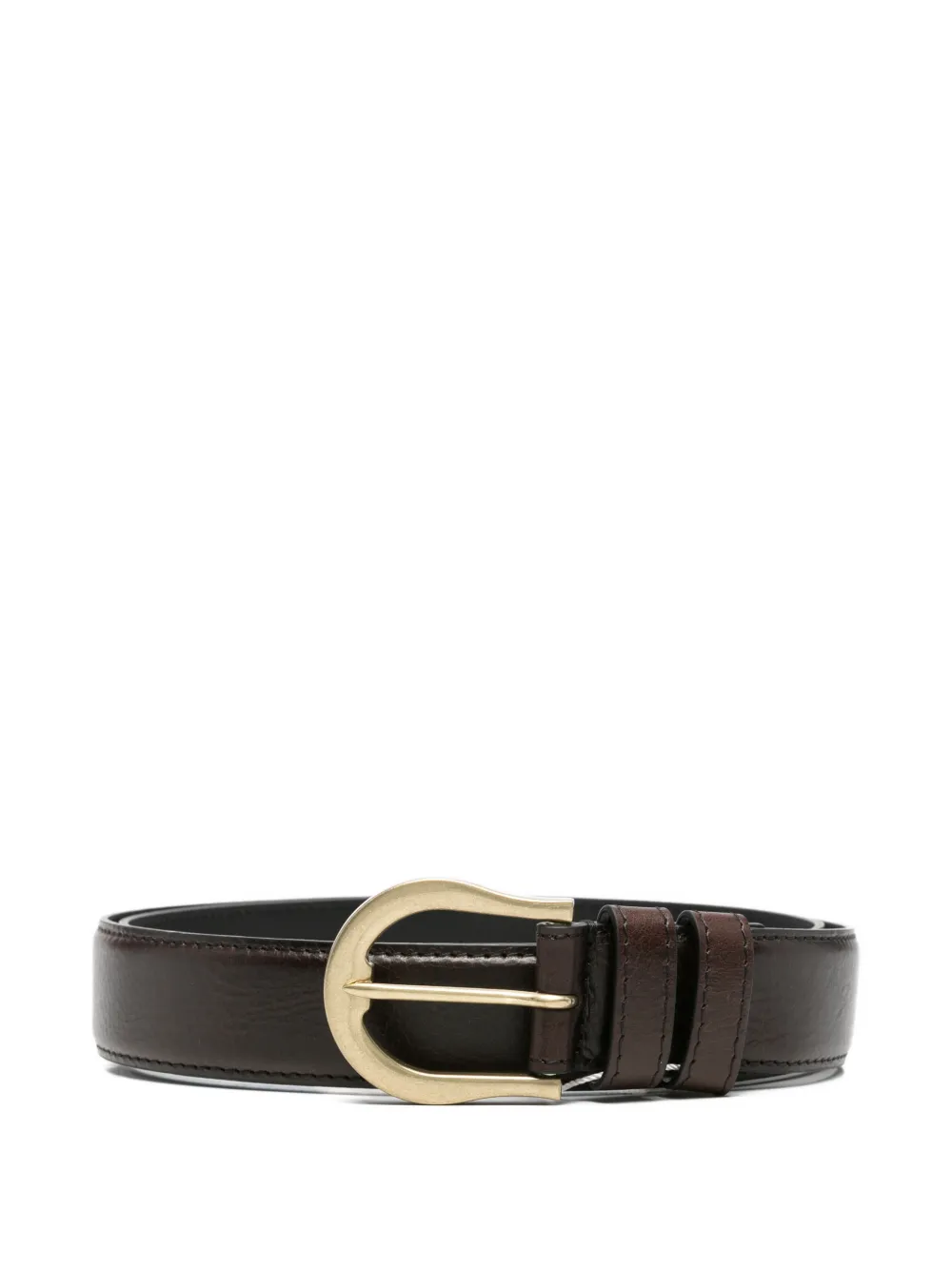 TONYWACK buckle leather belt - Marrone
