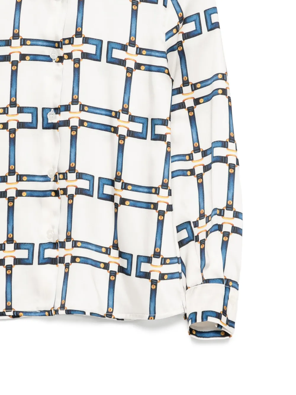  Elisabetta Franchi La Mia Bambina Patterned Shirt - White 