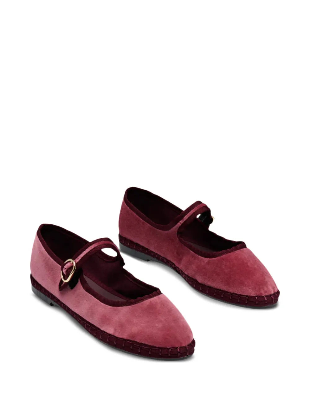FLABELUS O'Brien buckle-strap ballet flats Roze