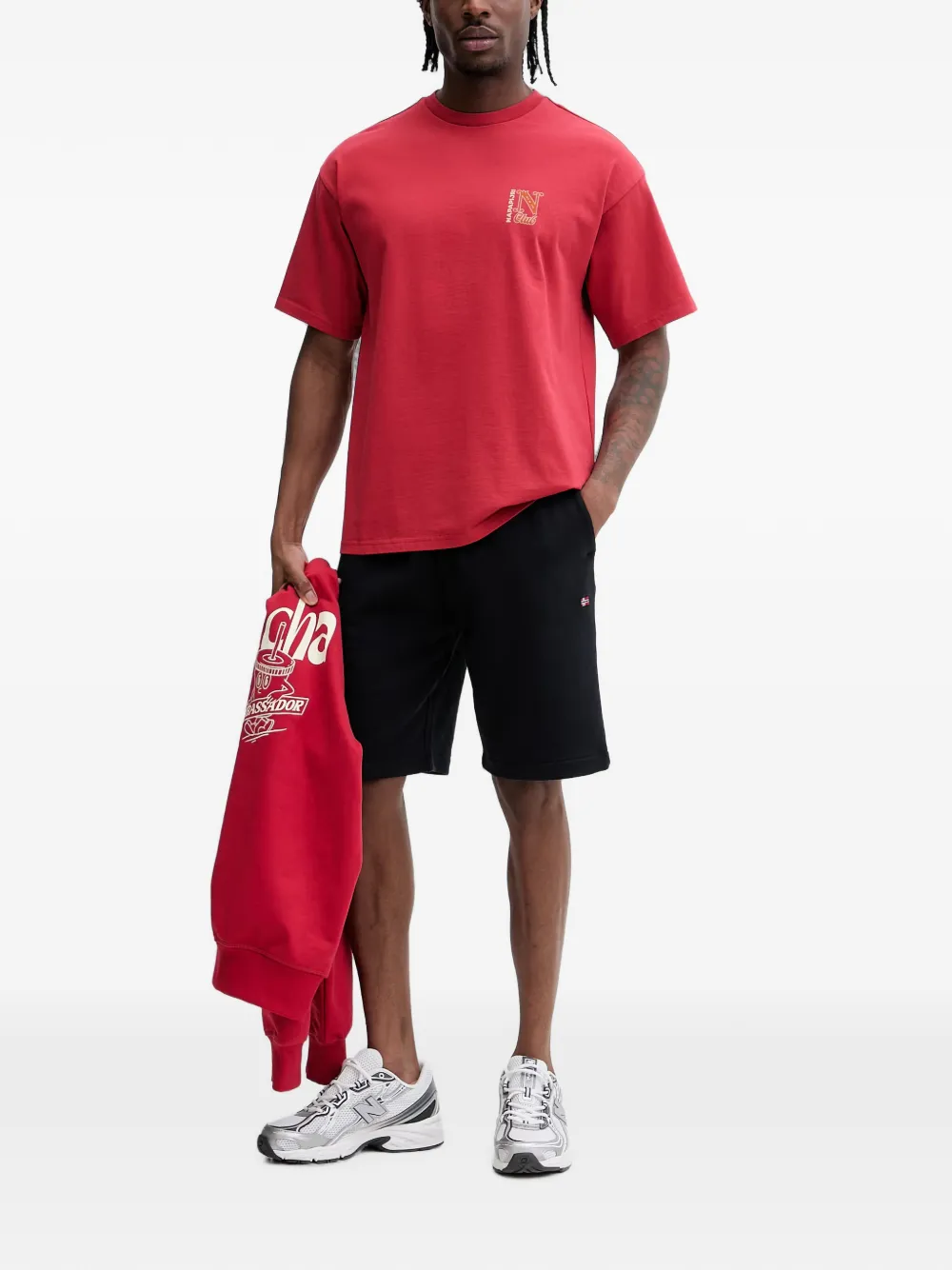 Napapijri graphic-print T-shirt Rood