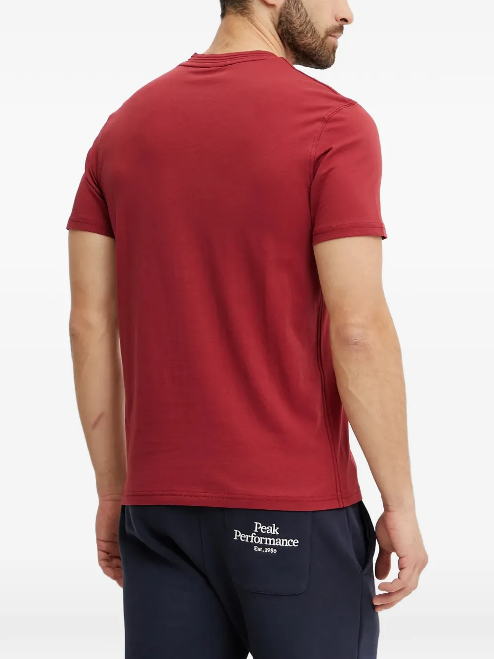 Napapijri Amundsen T-shirt met ronde hals en logo-patch Rood