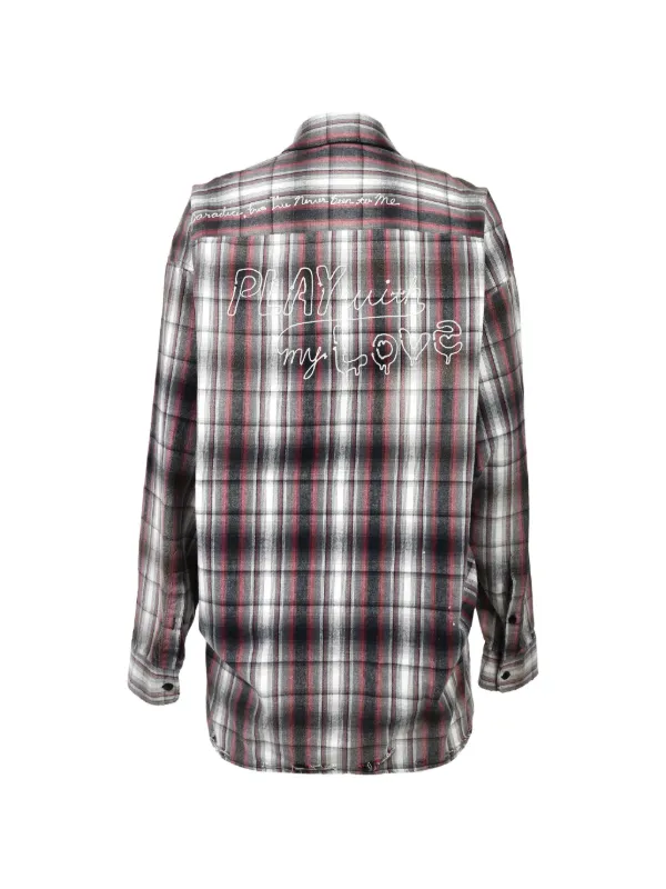 Maison MIHARA YASUHIRO Like Check Shirt | Black | FARFETCH OM