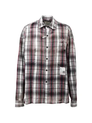 Maison MIHARA YASUHIRO Vintage Like Check Shirt | Black | FARFETCH