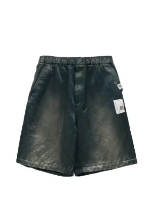 Maison MIHARA YASUHIRO Sun Faded Satin Shorts | Black | FARFETCH