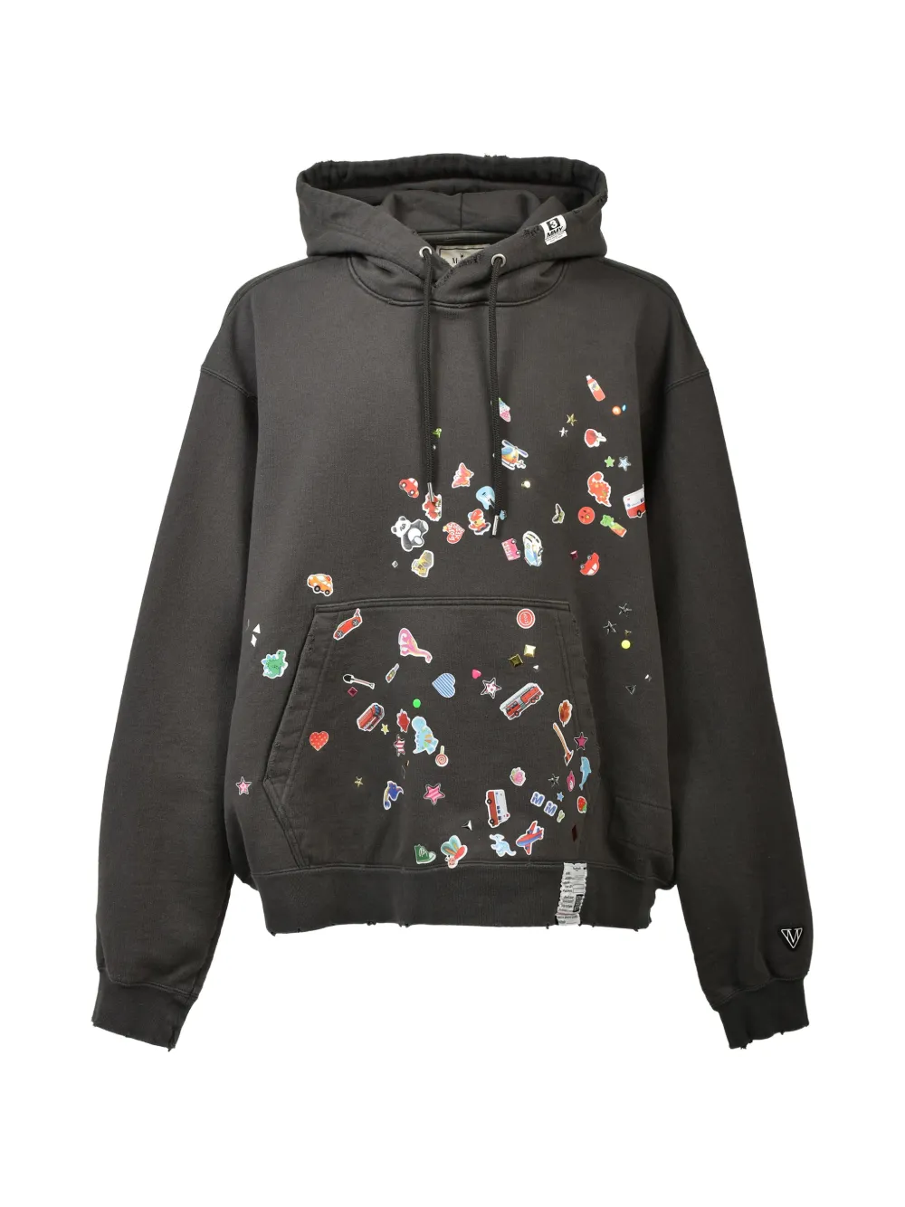 Maison MIHARA YASUHIRO Stickers hoodie - Nero