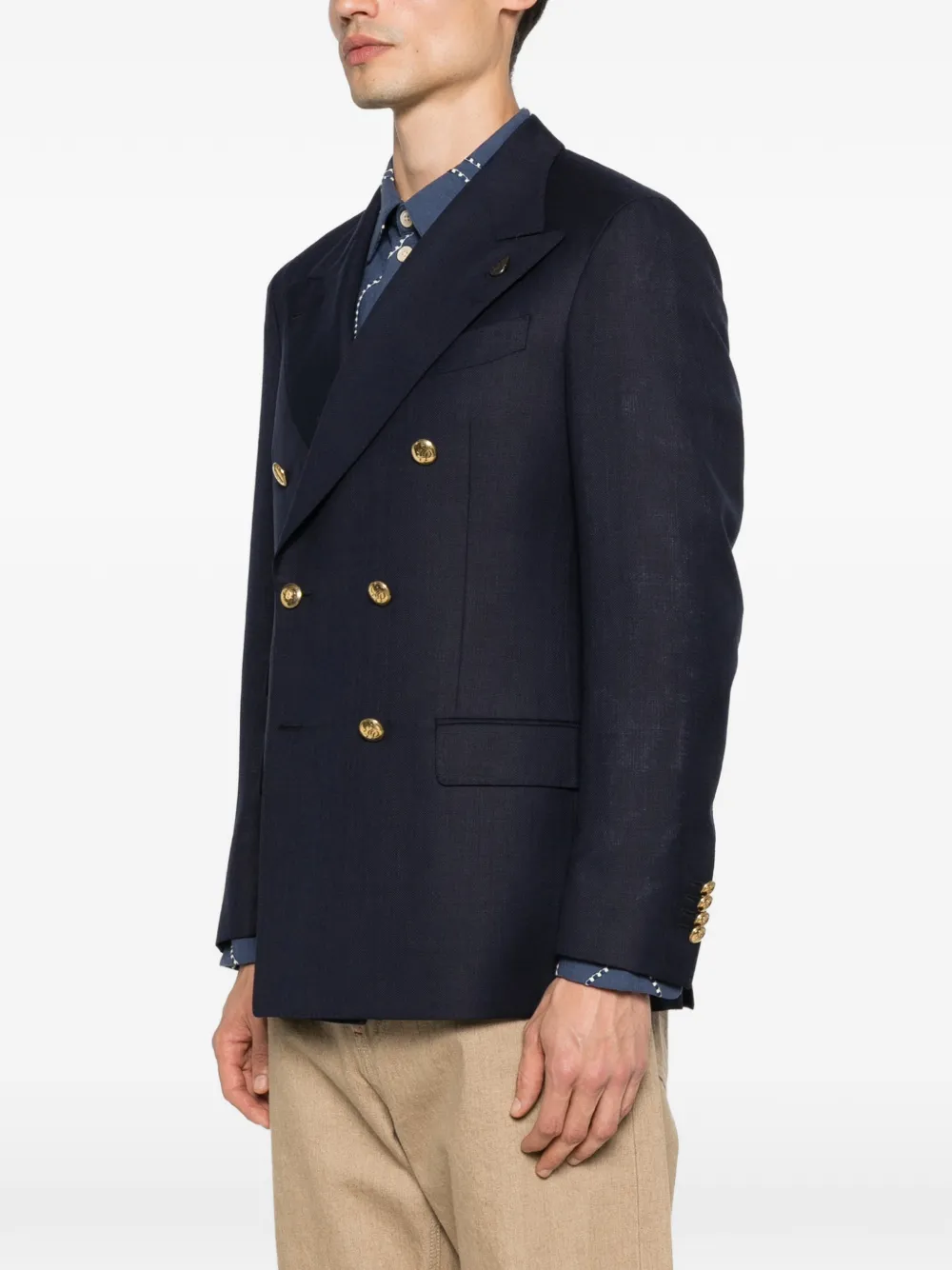 Gabriele Pasini Blazer met dubbele rij knopen Blauw