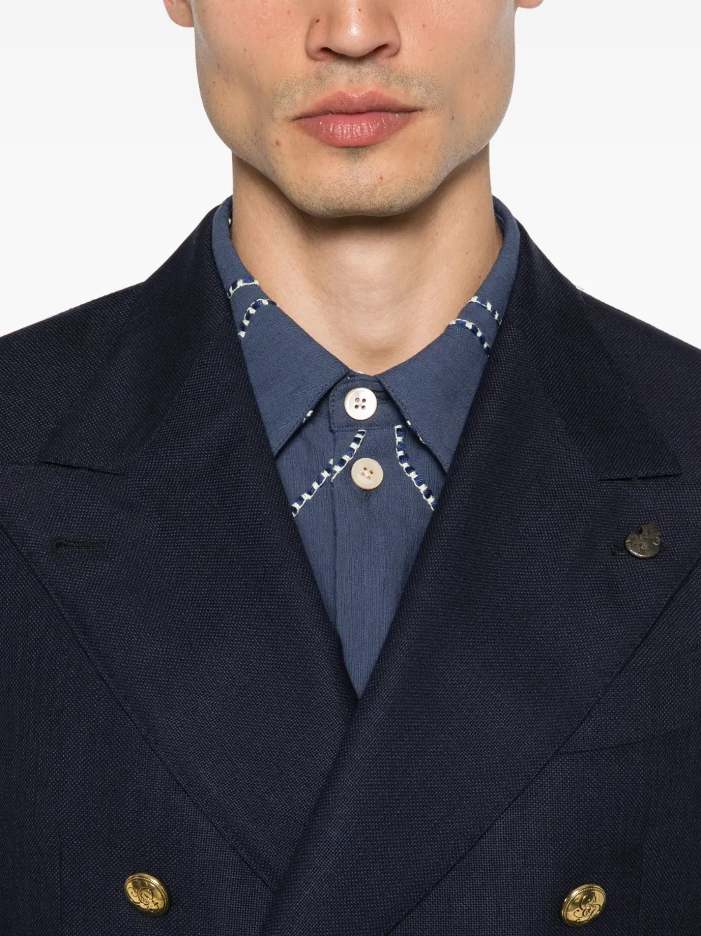 Gabriele Pasini Blazer met dubbele rij knopen Blauw