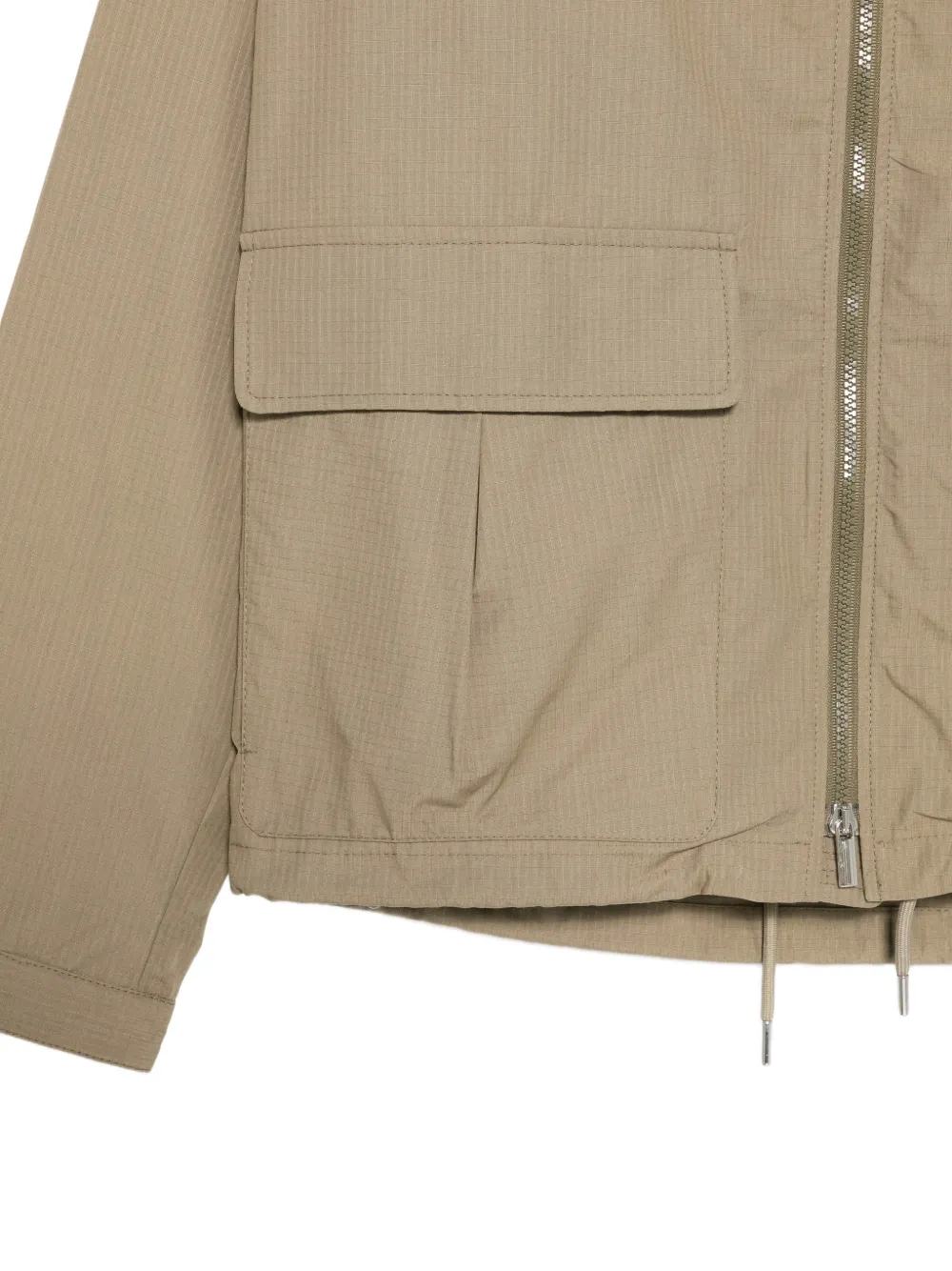 Amaránto Patch Pocket Zip Jacket - Neutrals 