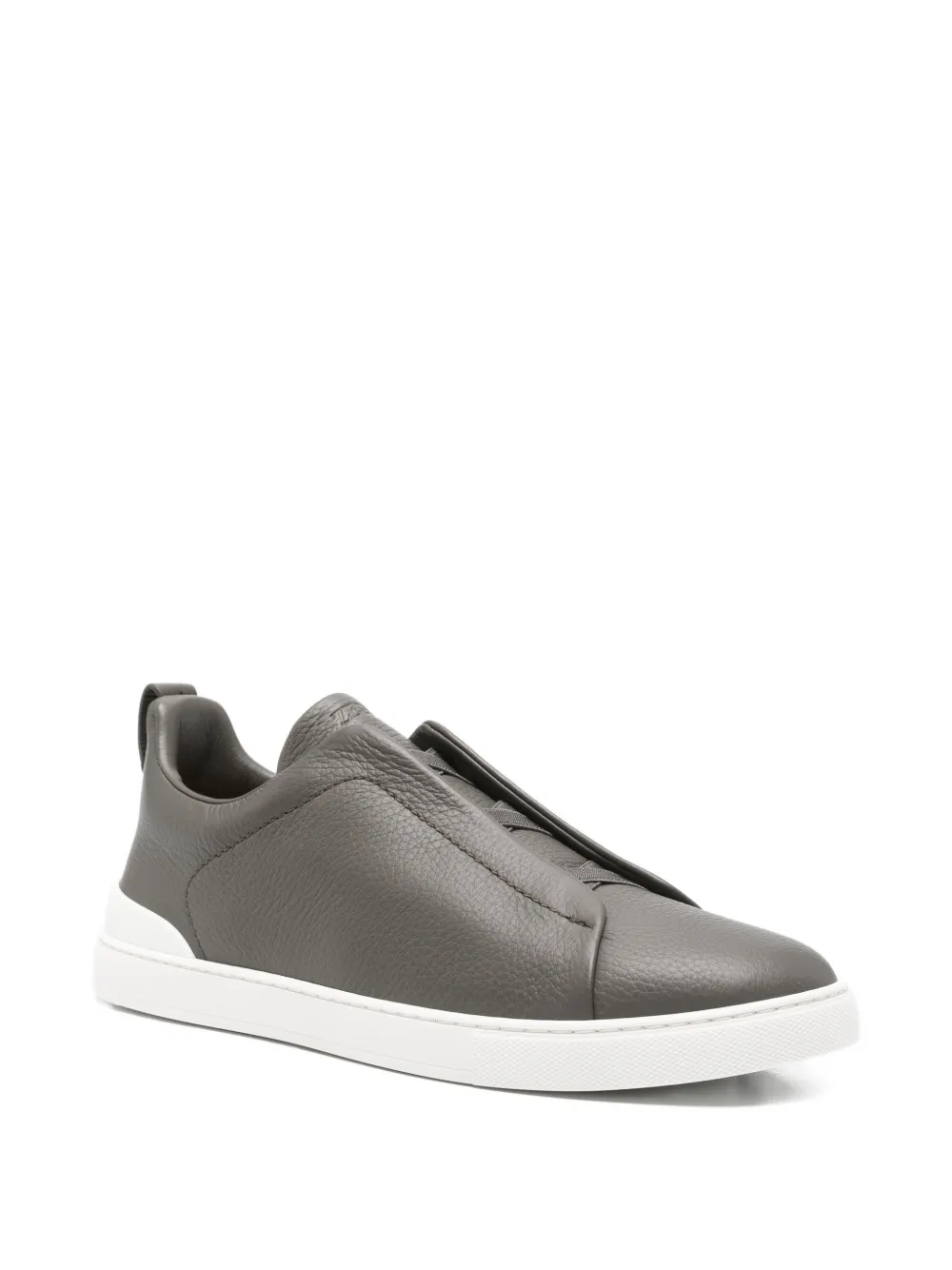 Zegna Triple Stitch round-toe sneakers Grijs