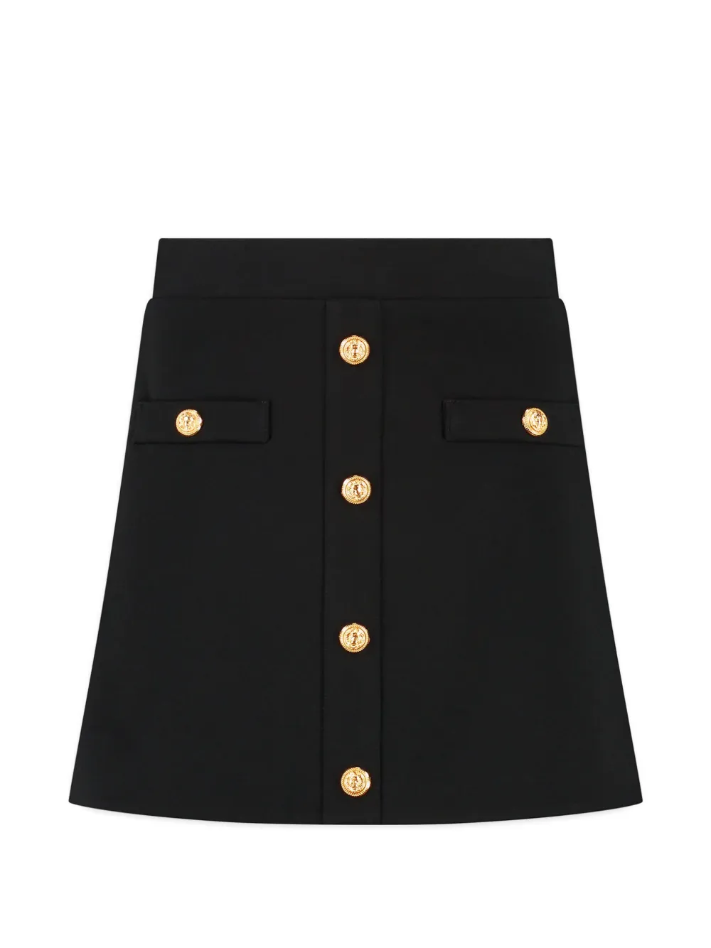 Balmain Kids' Button-embellished Skirt In Black
