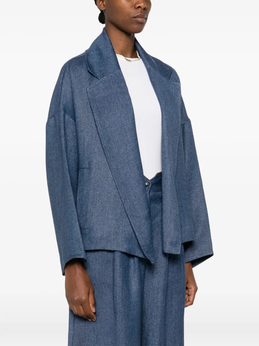  Alberta Ferretti Notched-lapels Jacket - Blue 