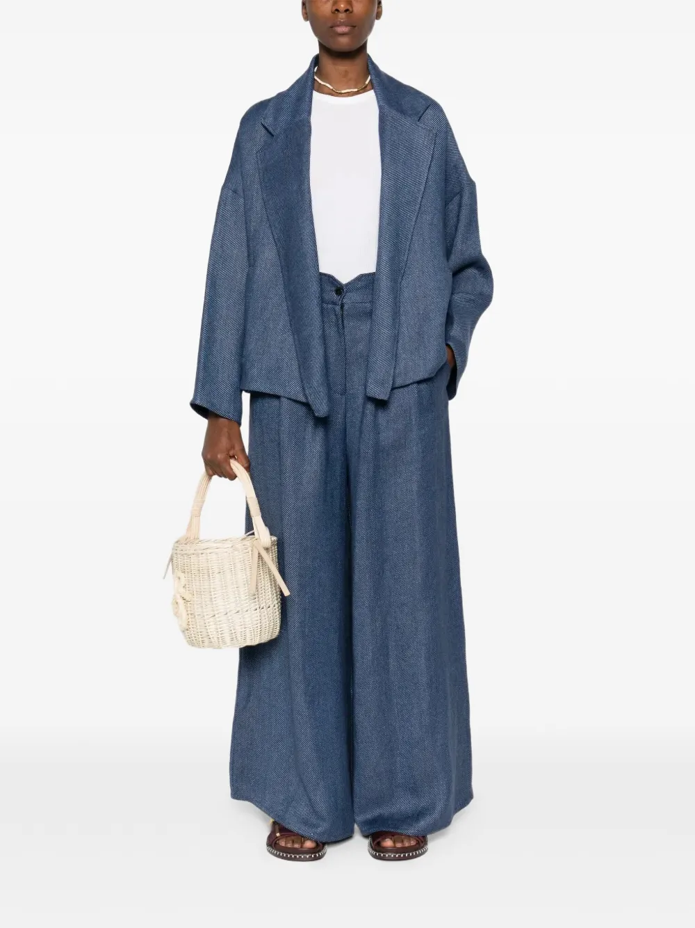  Alberta Ferretti Notched-lapels Jacket - Blue 
