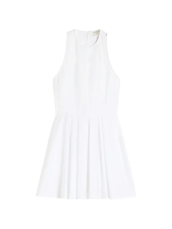 Sportmax Pleated Mini Dress in White
