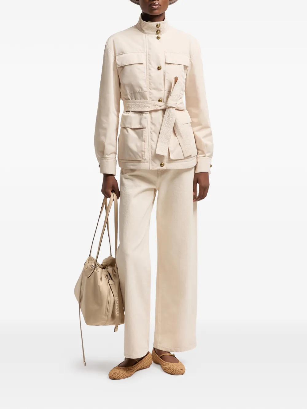  Moncler Belt-loop Trousers - Neutrals 