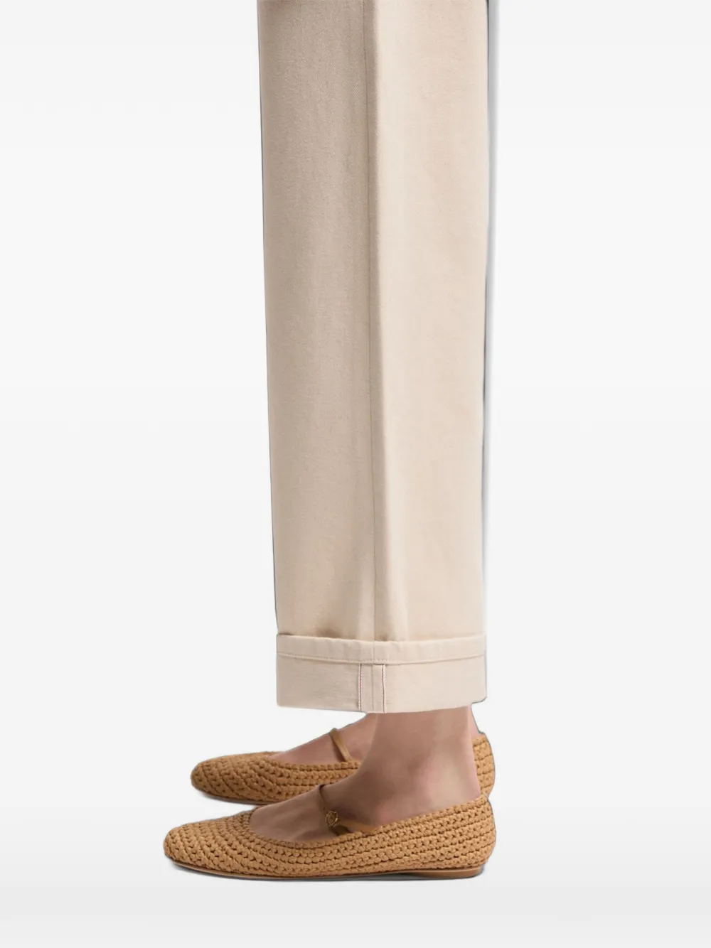 Moncler Broek met riemlussen Beige