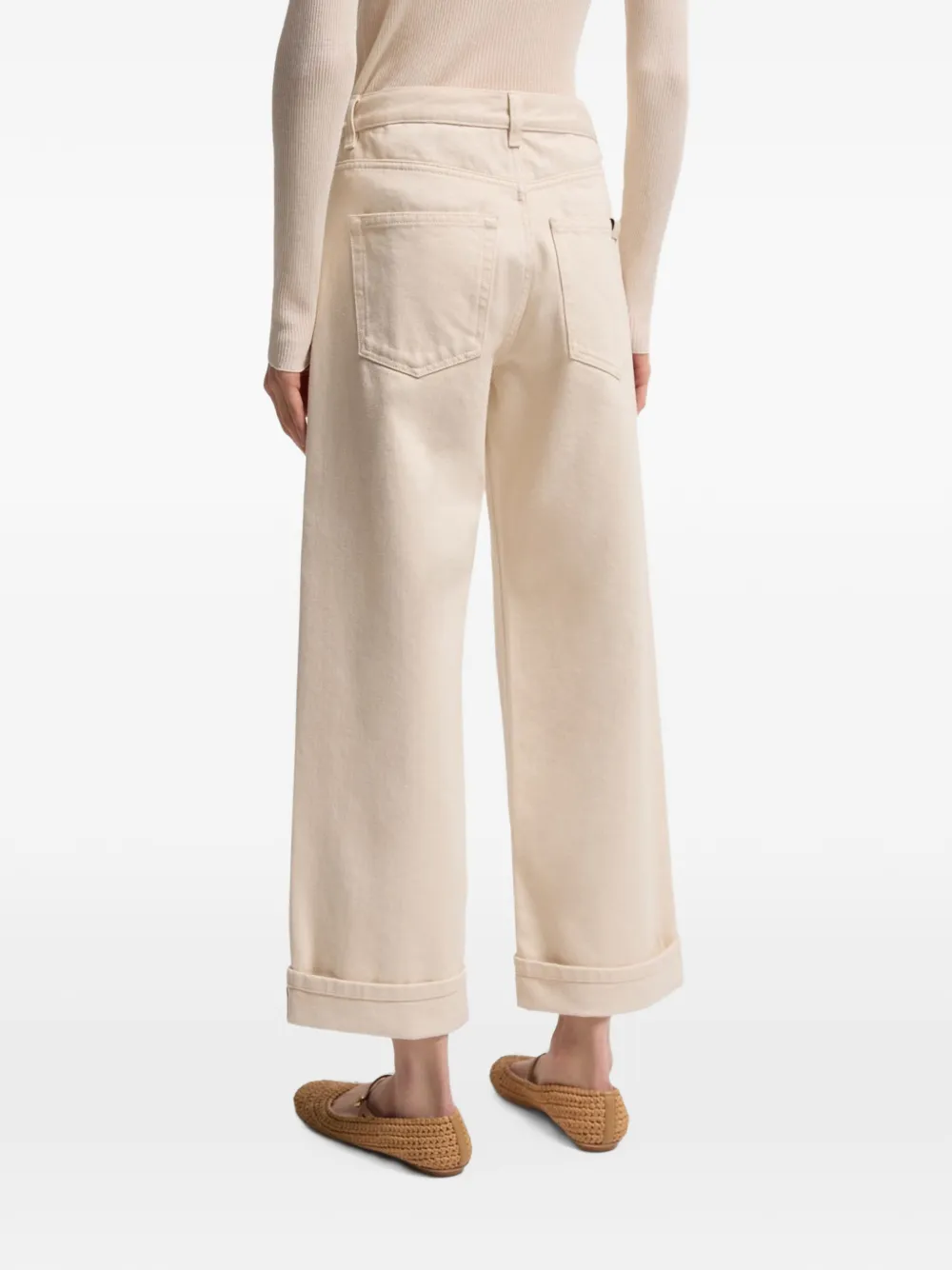 Moncler Broek met riemlussen Beige
