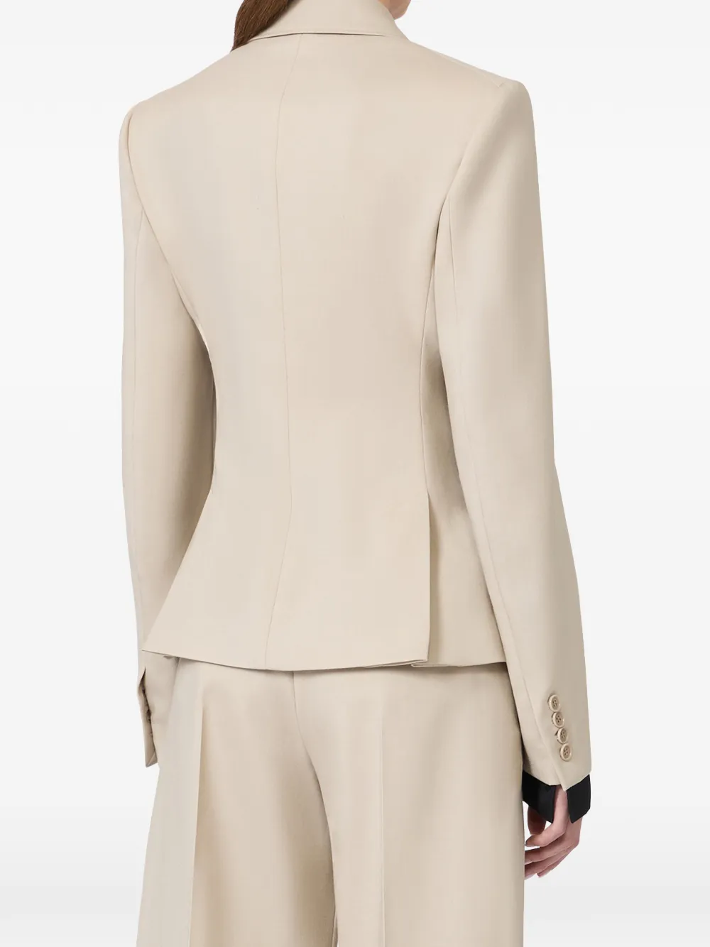 Max Mara Blazer met dubbele rij knopen Beige