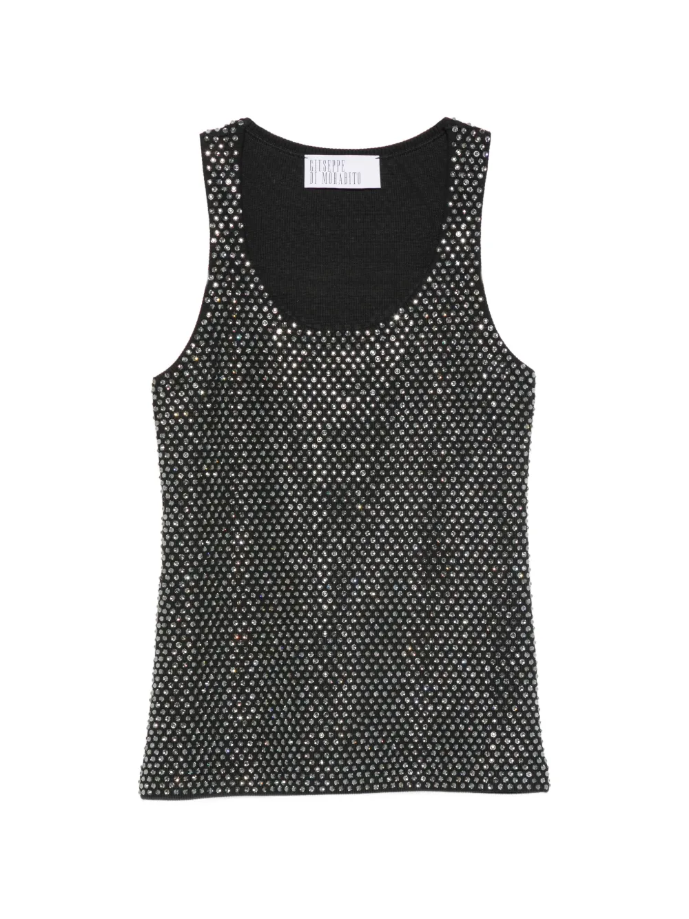 Giuseppe Di Morabito crystal-embellished ribbed-knit top - Nero