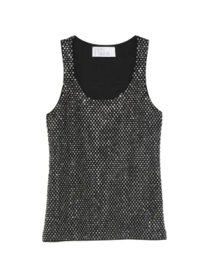 Sacai ストライプ ノースリーブ トップ | グレー | FARFETCH JP