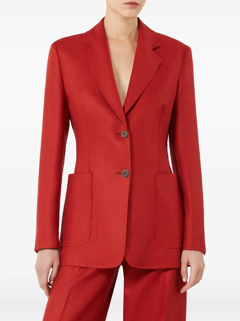  Max Mara Single-breasyed Blazer - Red 