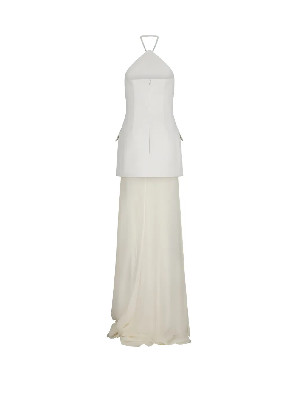 Sportmax Jurk met halternek en klepzak Wit