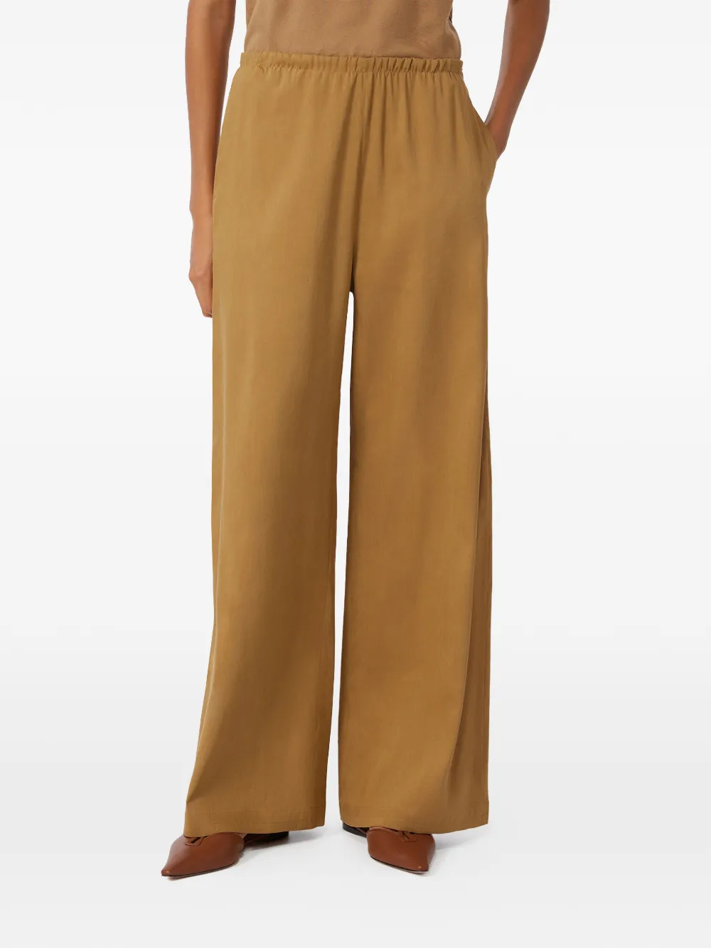 Max Mara Broek met elastische taille Beige