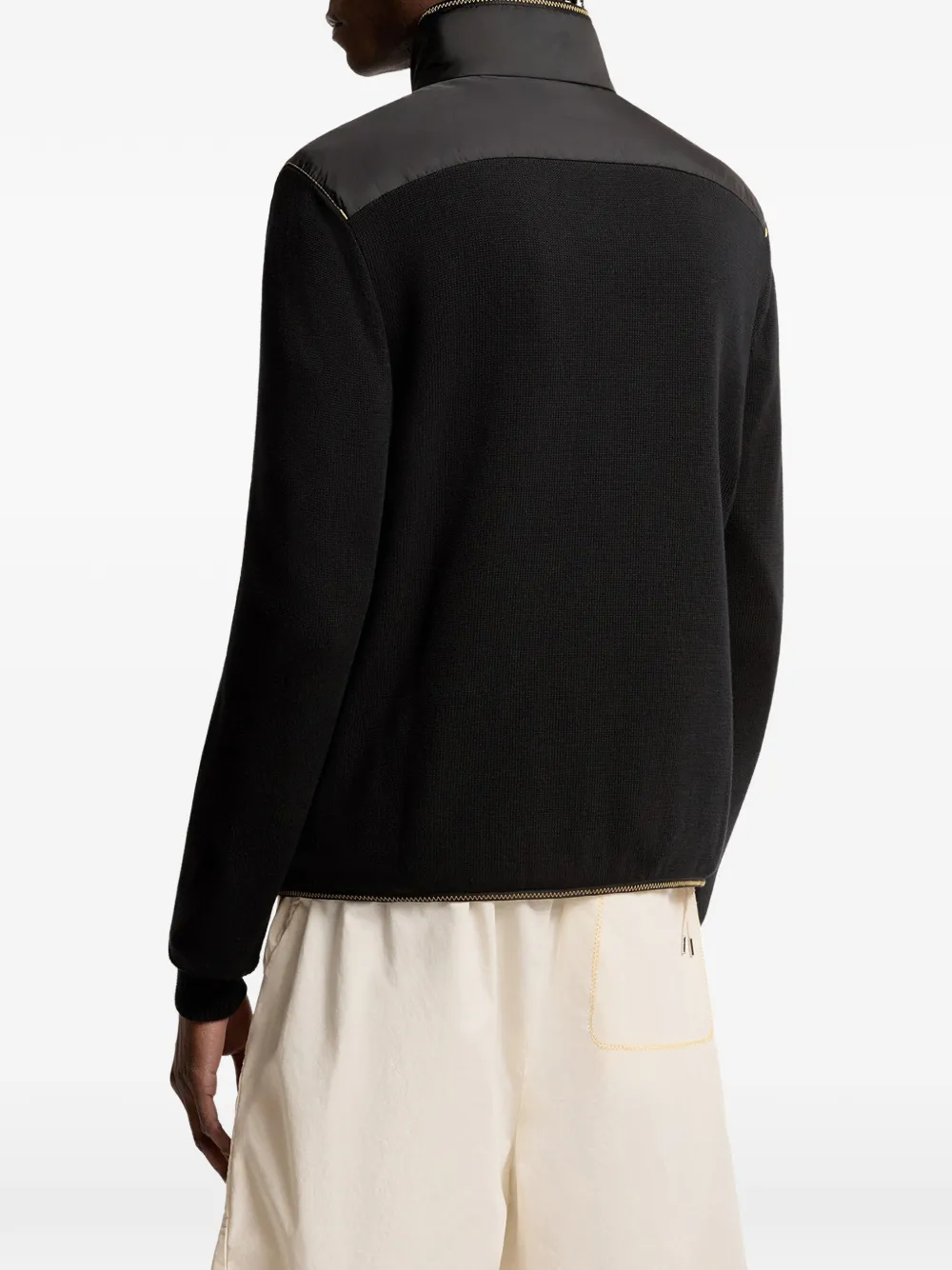 Moncler Jack met opstaande hals en rits Zwart