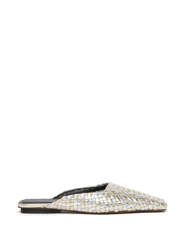 Stella McCartney Woven Sandals in Gold