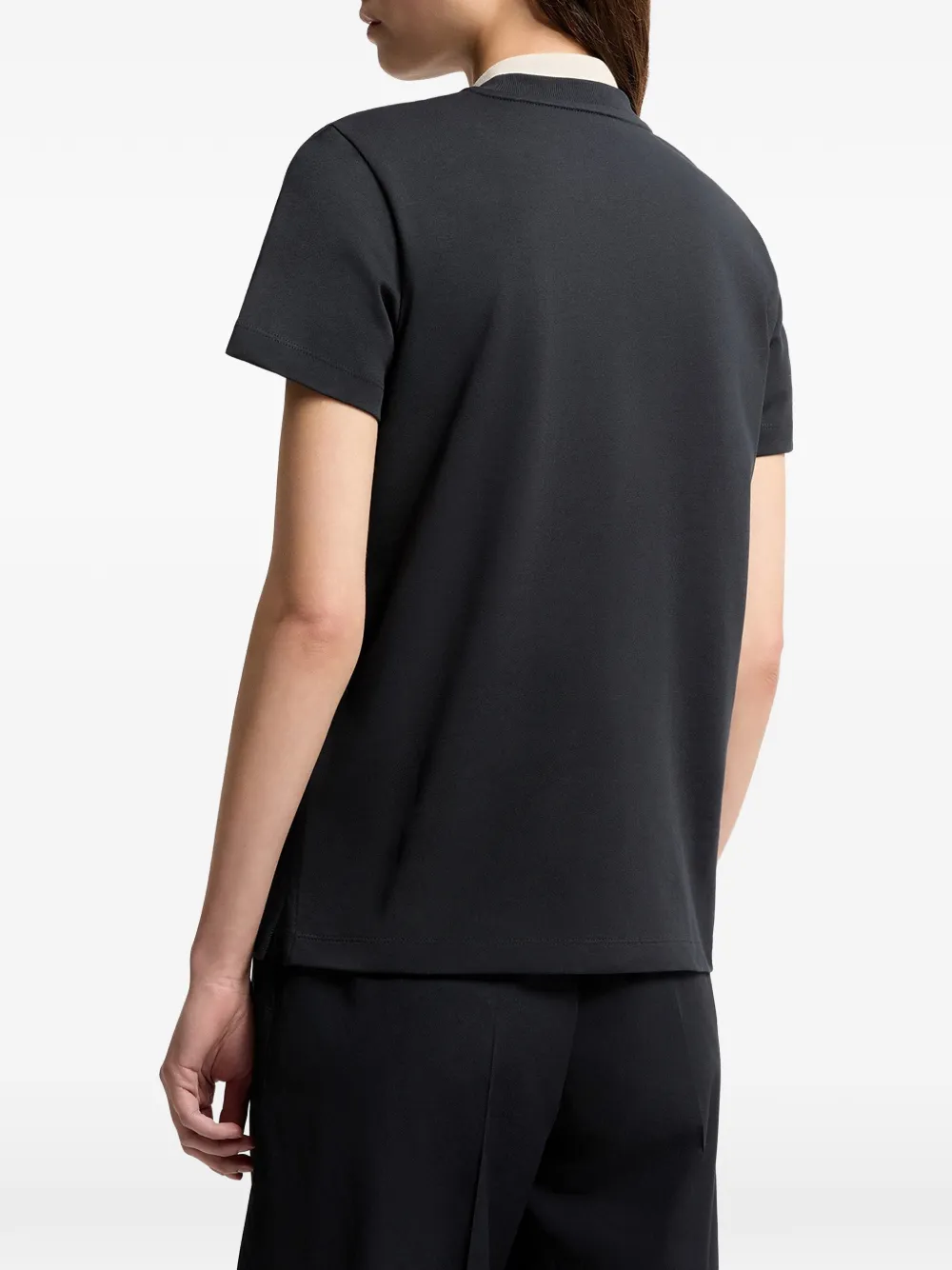  Moncler Scripted-logo T-shirt - Blue 