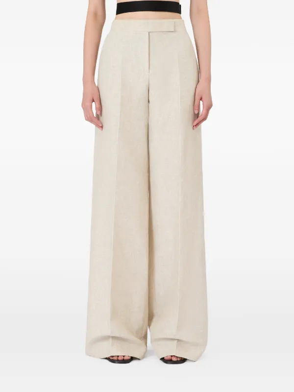 Max Mara ワイドパンツ | ニュートラル | FARFETCH JP