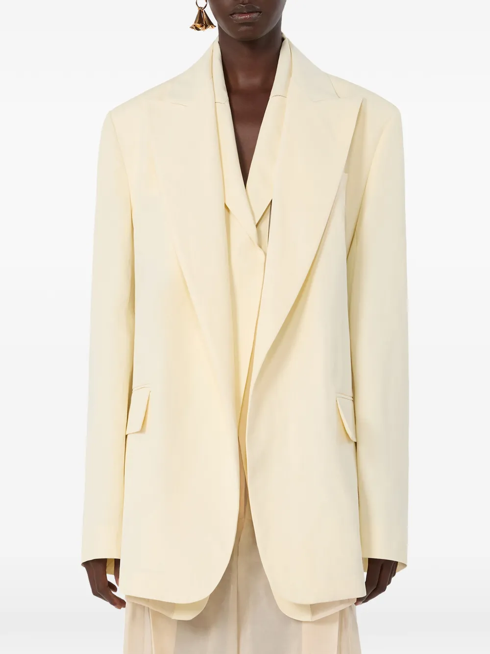  Sportmax Flap-pocket Blazer - Yellow 