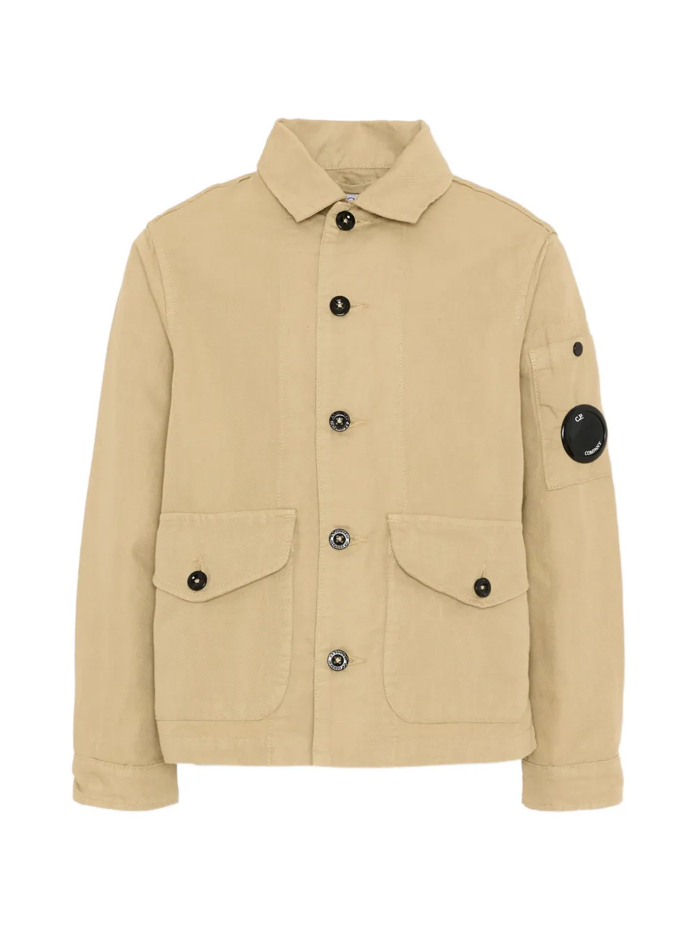 C.P. Company Kids buttoned patch-pockets jacket - Toni neutri