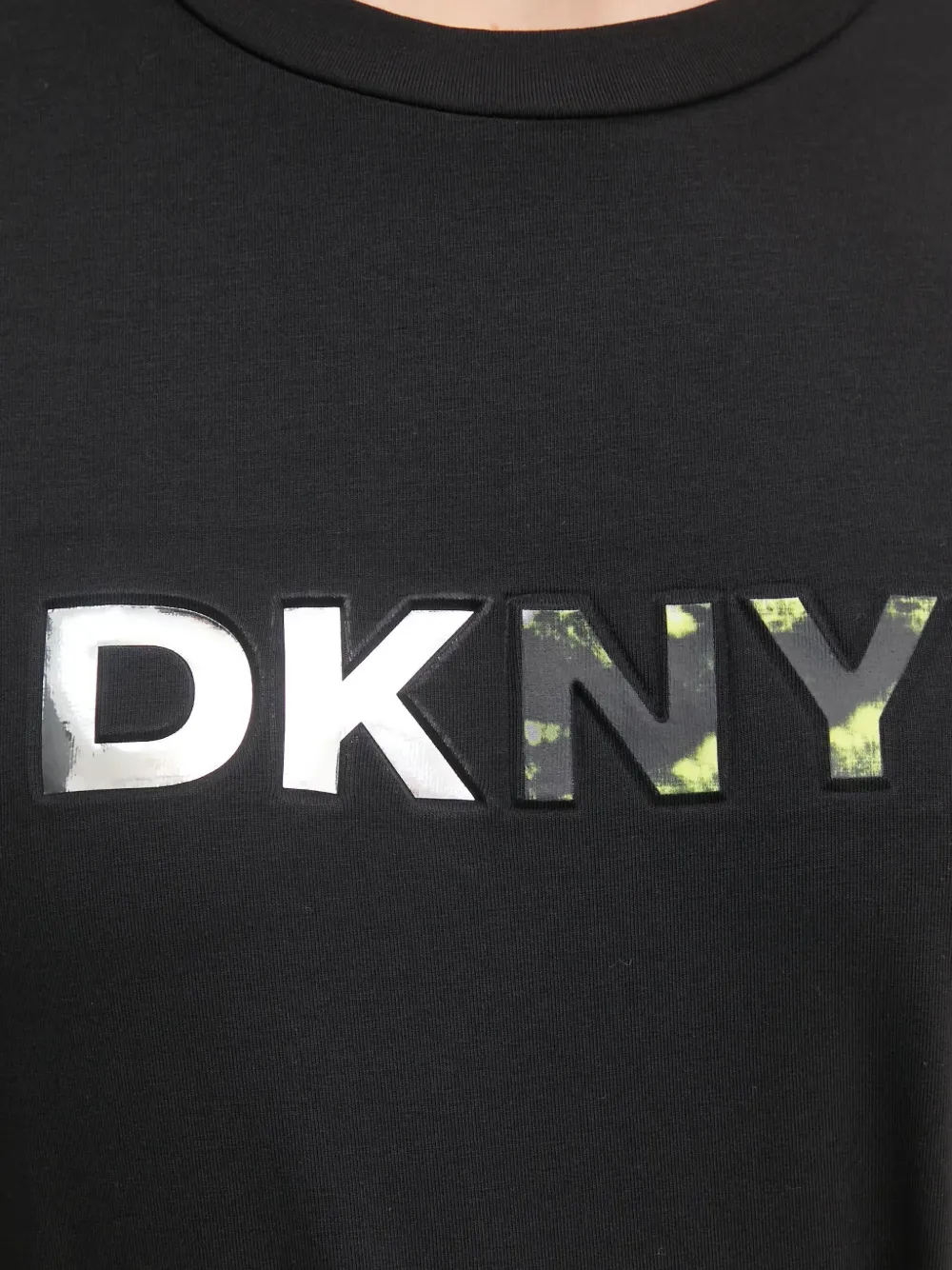 DKNY logo-print T-shirt Zwart