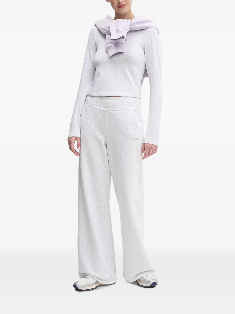 DKNY T-shirt met logoprint Grijs