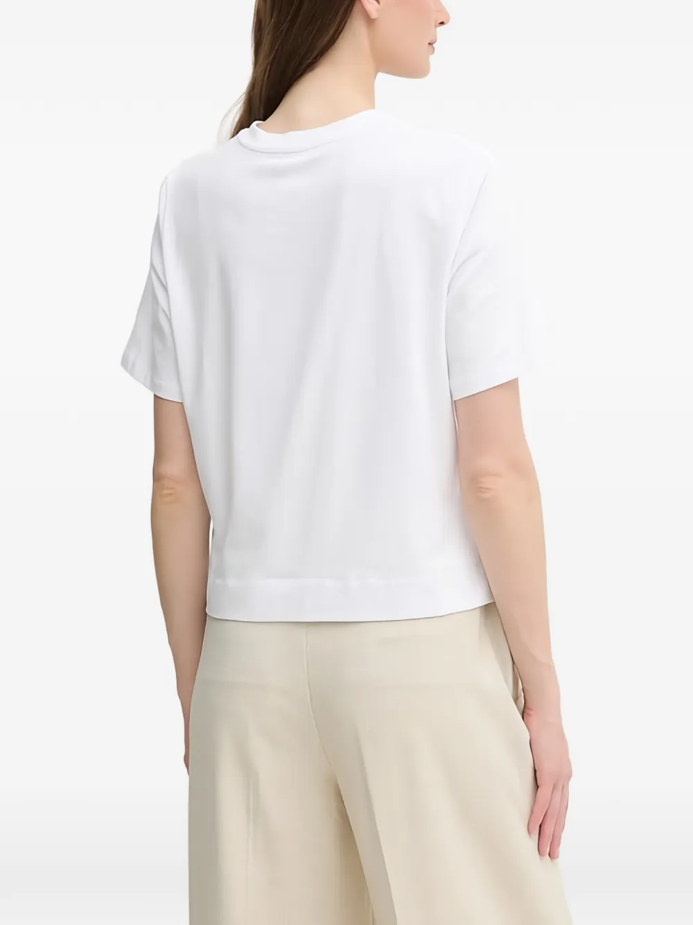 DKNY T-shirt met logodetail Wit