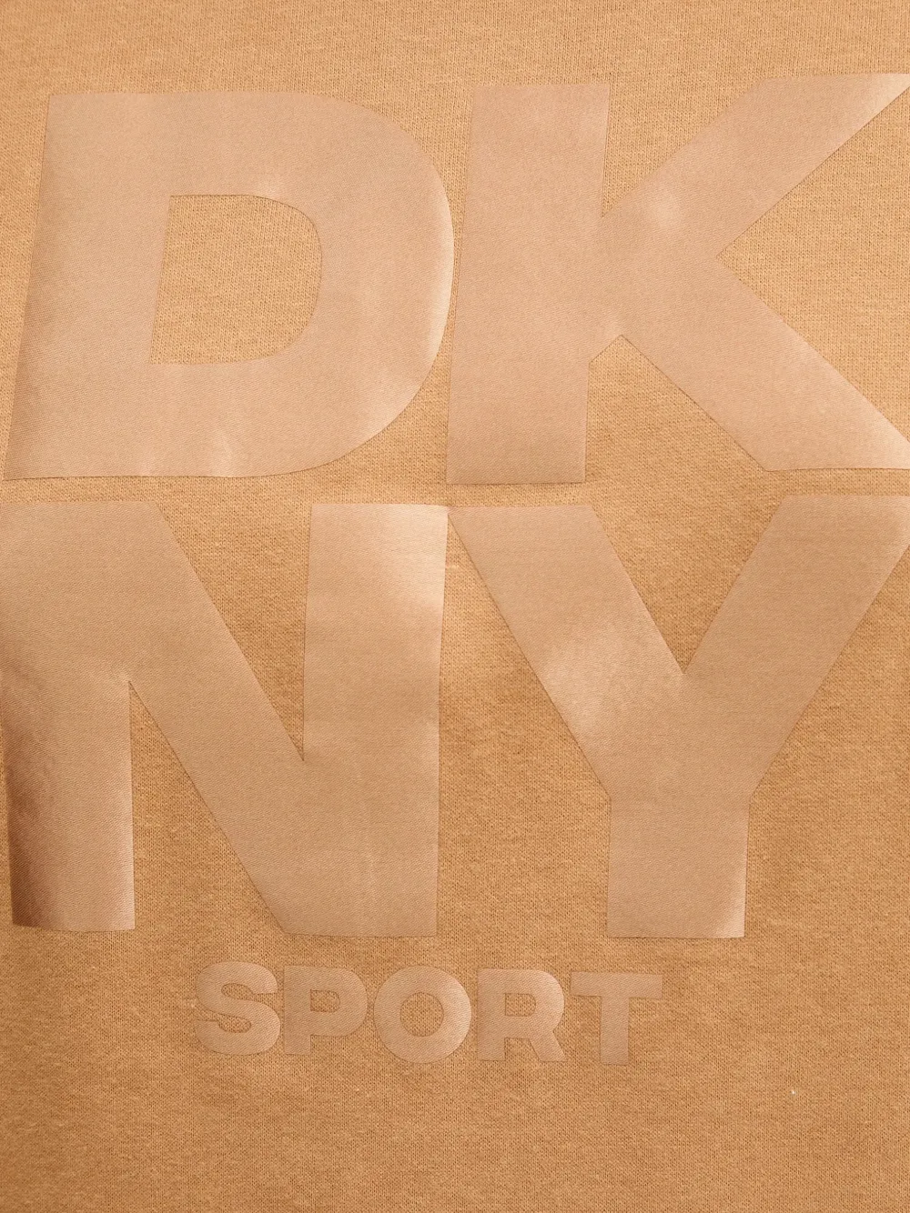 DKNY Sweater met logo op de borst Beige
