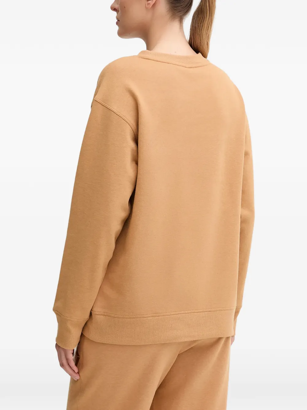 DKNY Sweater met logo op de borst Beige