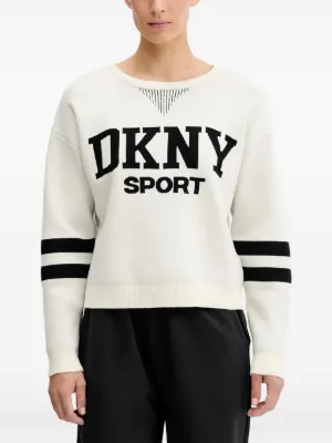 Pull DKNY Femme Maille Fine Rose/Noir - Taille 36