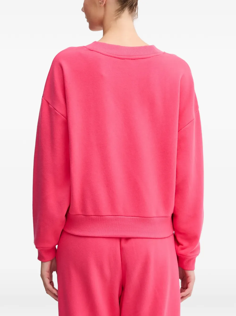 DKNY Sweater met V-hals en logo Roze