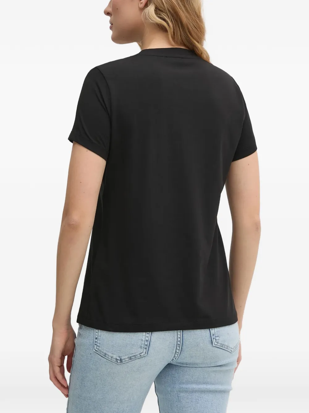 DKNY T-shirt met logodetail Zwart