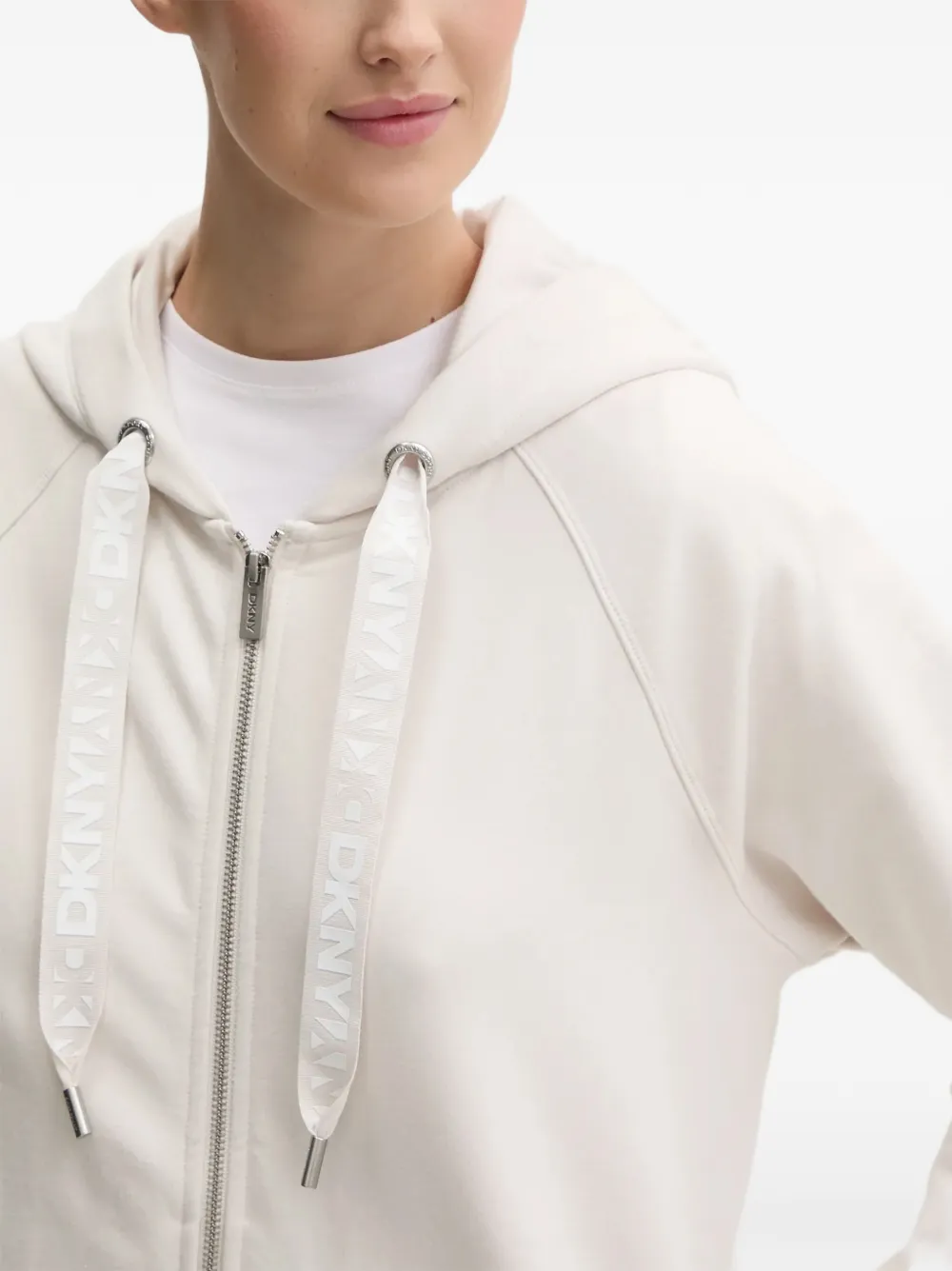 DKNY Hoodie met rits Wit