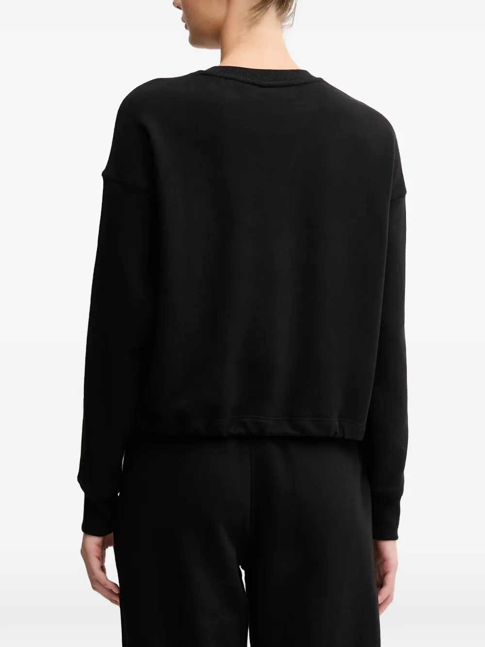 DKNY Sweater met trekkoord en logo Zwart