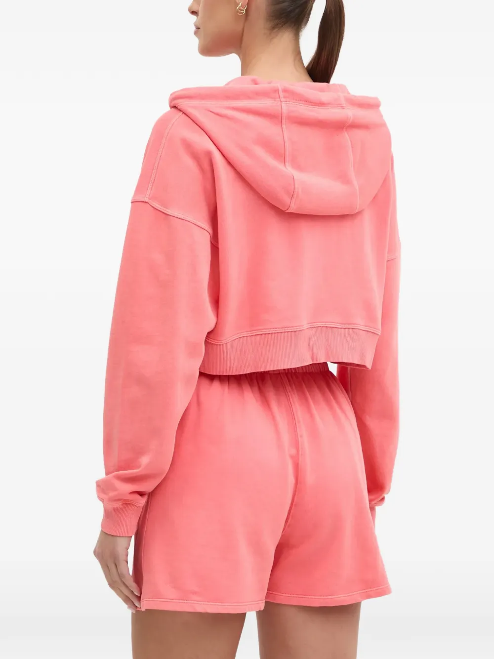 DKNY Cropped hoodie met rits Roze