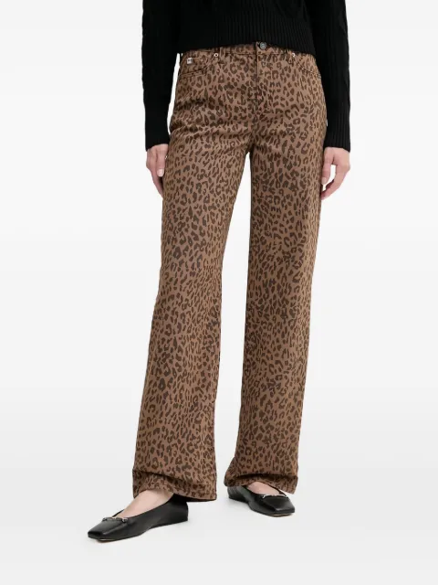 DKNY leopard-print denim jeans