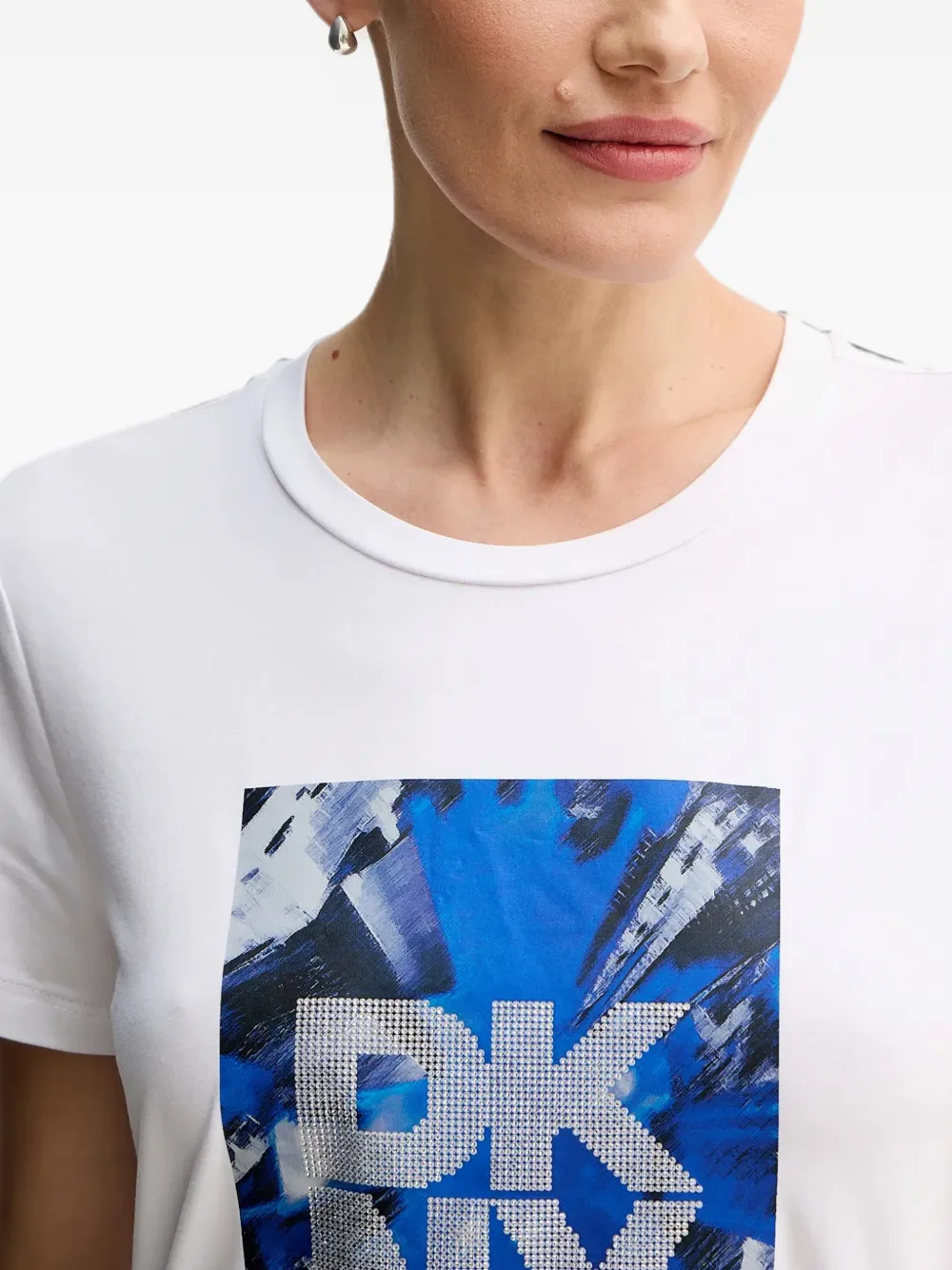 DKNY T-shirt met grafische print Wit