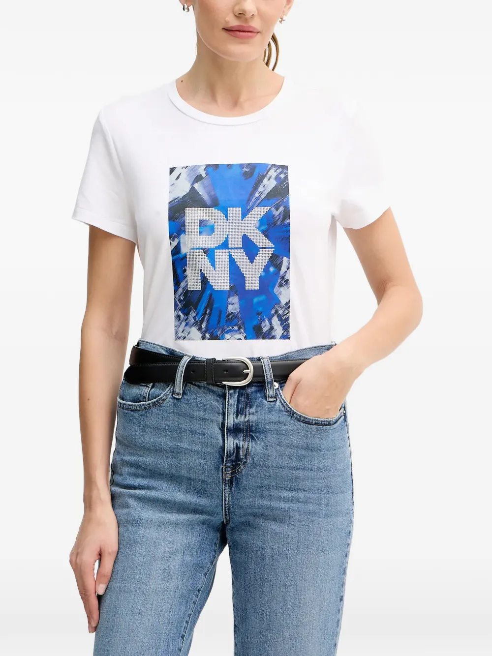 DKNY T-shirt con stampa - Bianco