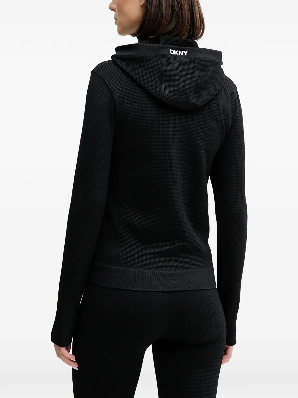 DKNY Hoodie met rits Zwart