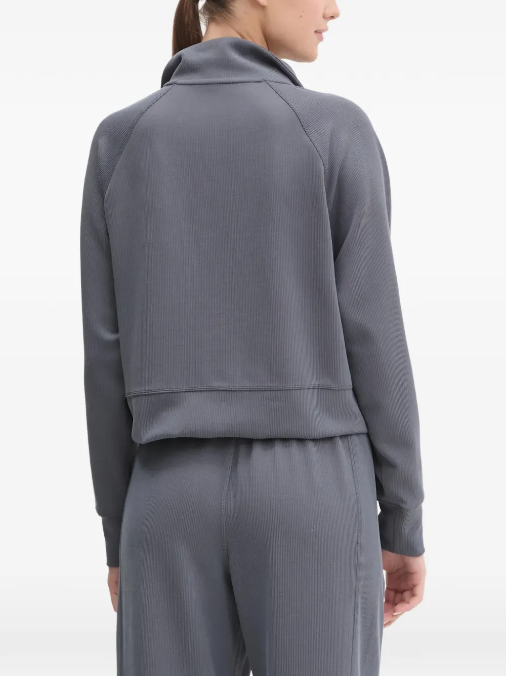 DKNY ribbed half-zip sweatshirt Grijs