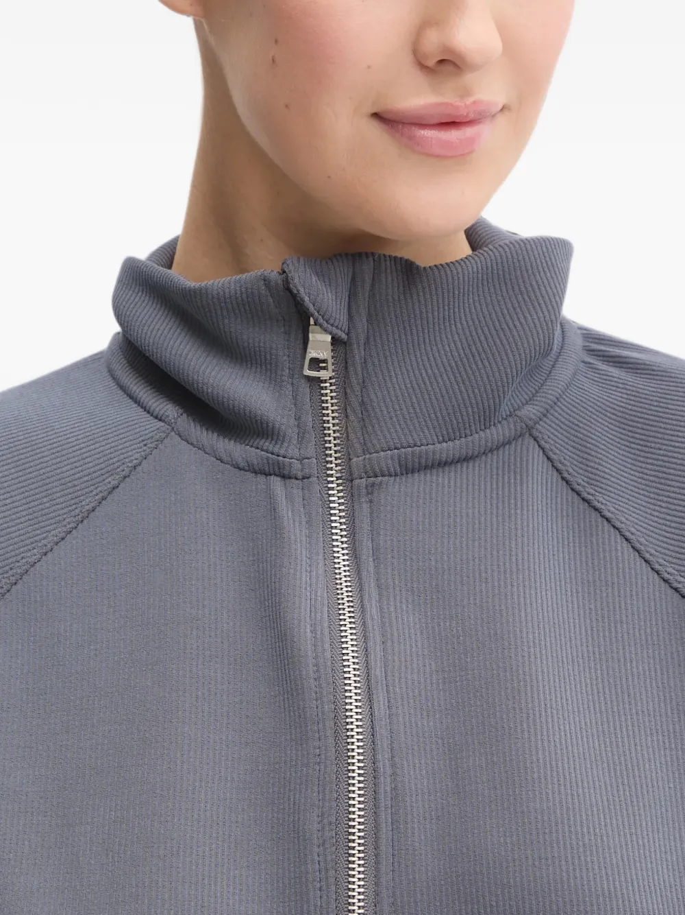 DKNY ribbed half-zip sweatshirt Grijs